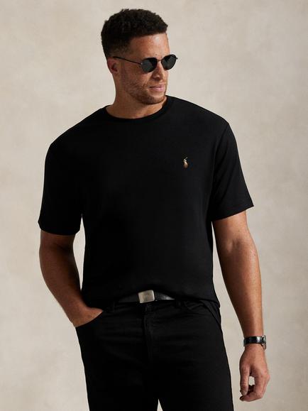Polo Ralph Lauren Big & Tall Cotton Custom Slim Fit Short Sleeve T-Shirt, Polo Black