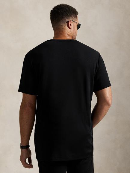 Polo Ralph Lauren Big & Tall Cotton Custom Slim Fit Short Sleeve T-Shirt - view 2, Polo Black