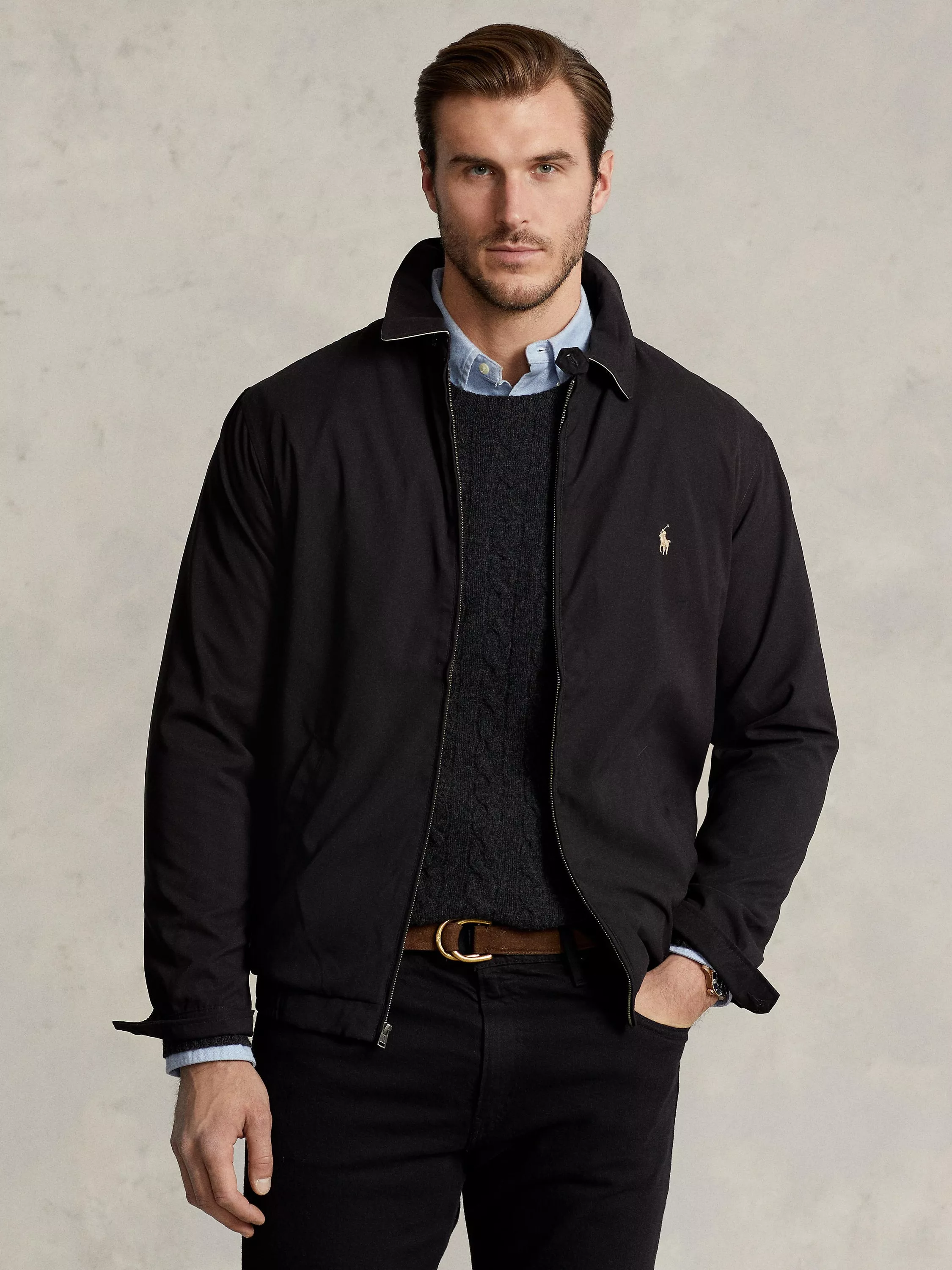 Polo Ralph Lauren Big & Tall Windbreaker Jacket, Rl Black