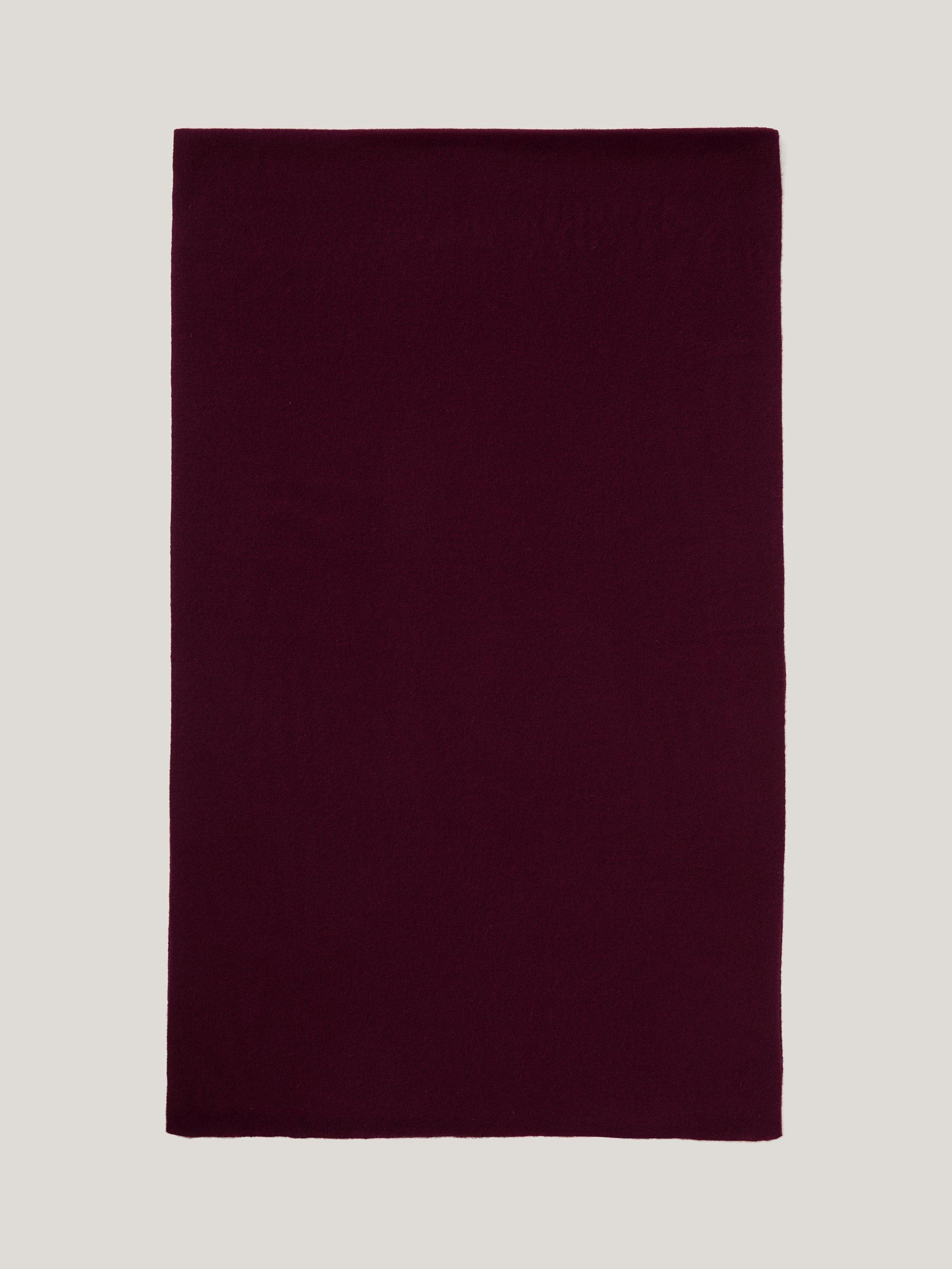 Product image 1 of 2, which shows Jigsaw Plain Pure Cashmere Scarf, Burgundy, One Size