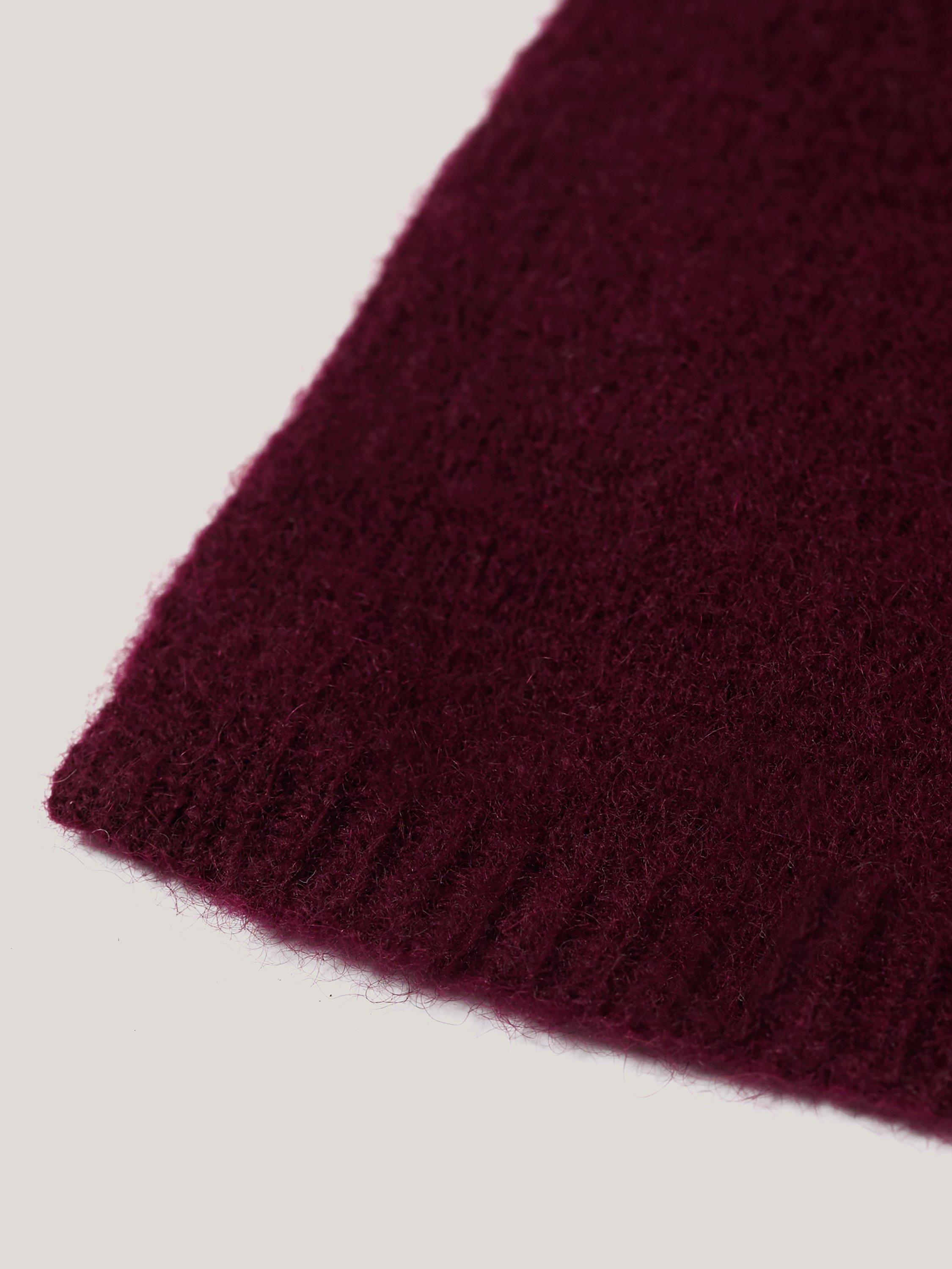 Product image 2 of 2, which shows Jigsaw Plain Pure Cashmere Scarf, Burgundy, One Size
