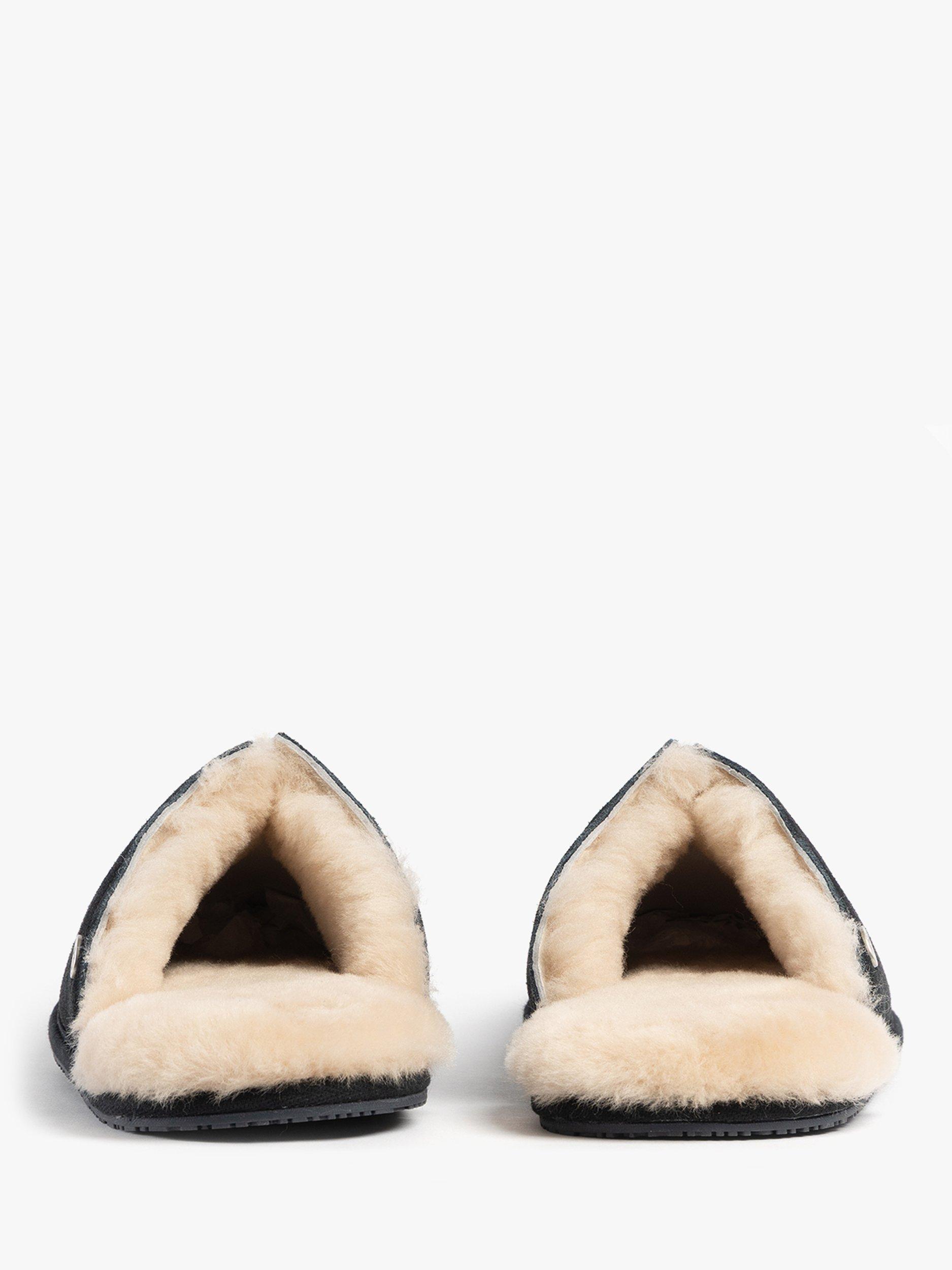 Product image 5 of 8, which shows Just Sheepskin Jude Sheepskin Mule Slippers, Navy, 8