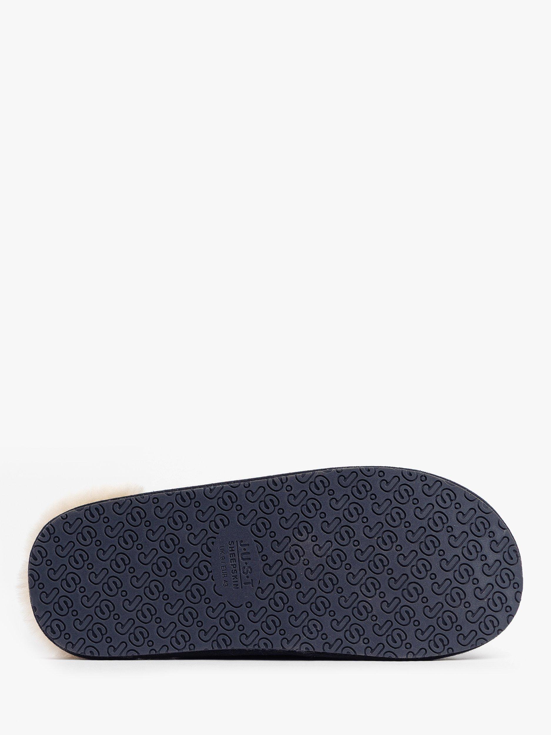 Product image 6 of 8, which shows Just Sheepskin Jude Sheepskin Mule Slippers, Navy, 8