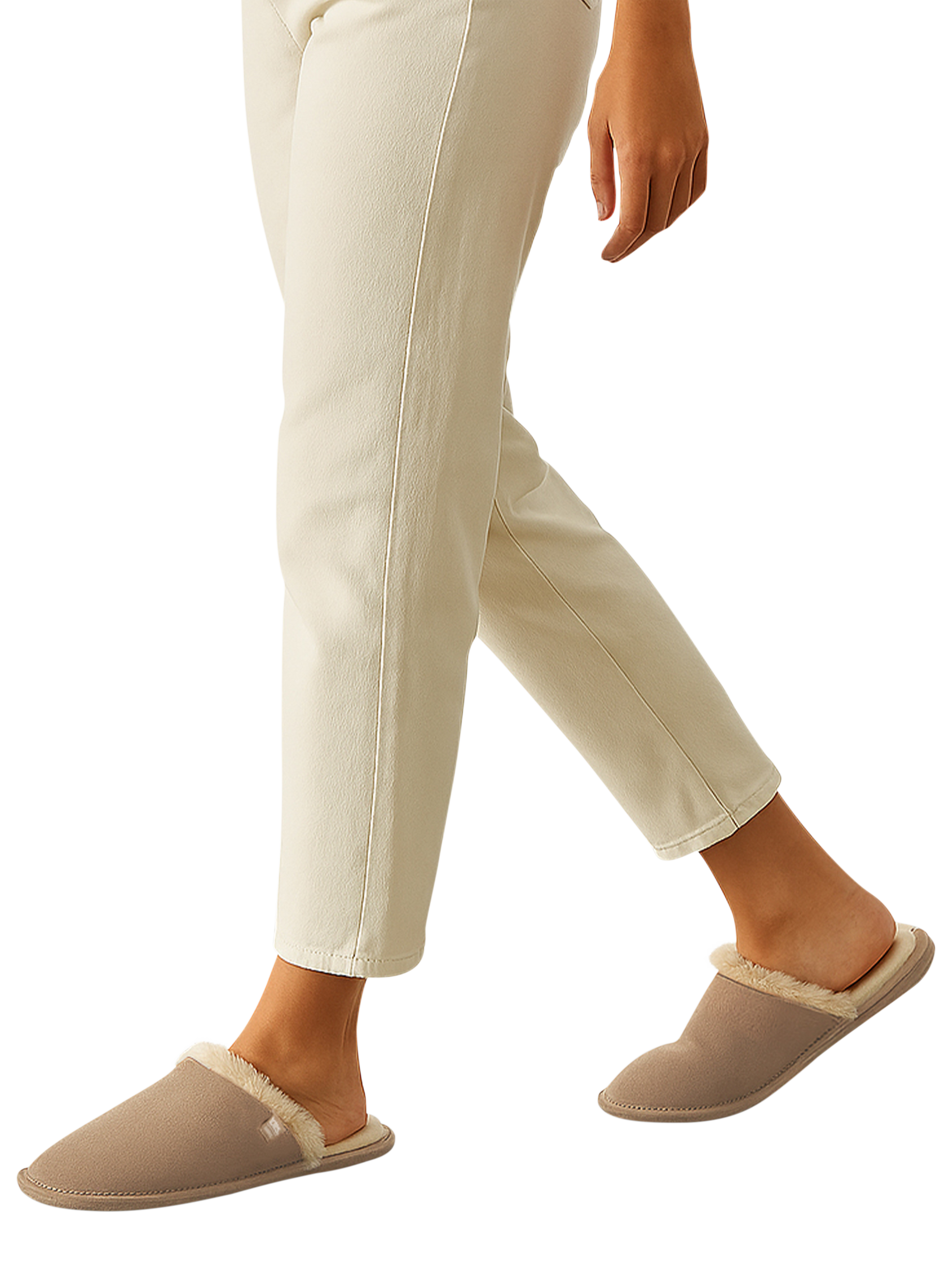 Product image 2 of 6, which shows totes Isotoner Women's Real Suede Mule Slippers, Sand, 4