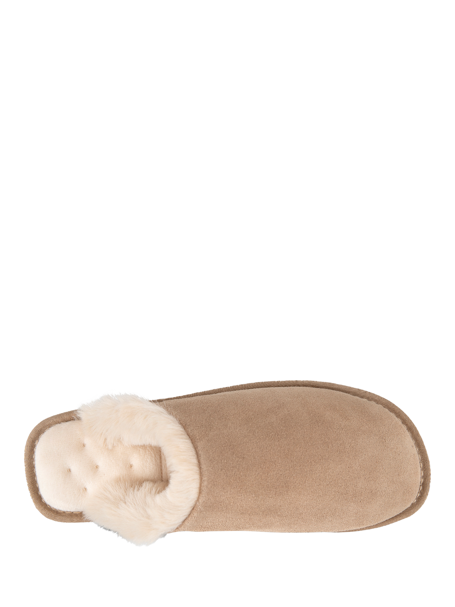 Product image 5 of 6, which shows totes Isotoner Women's Real Suede Mule Slippers, Sand, 4