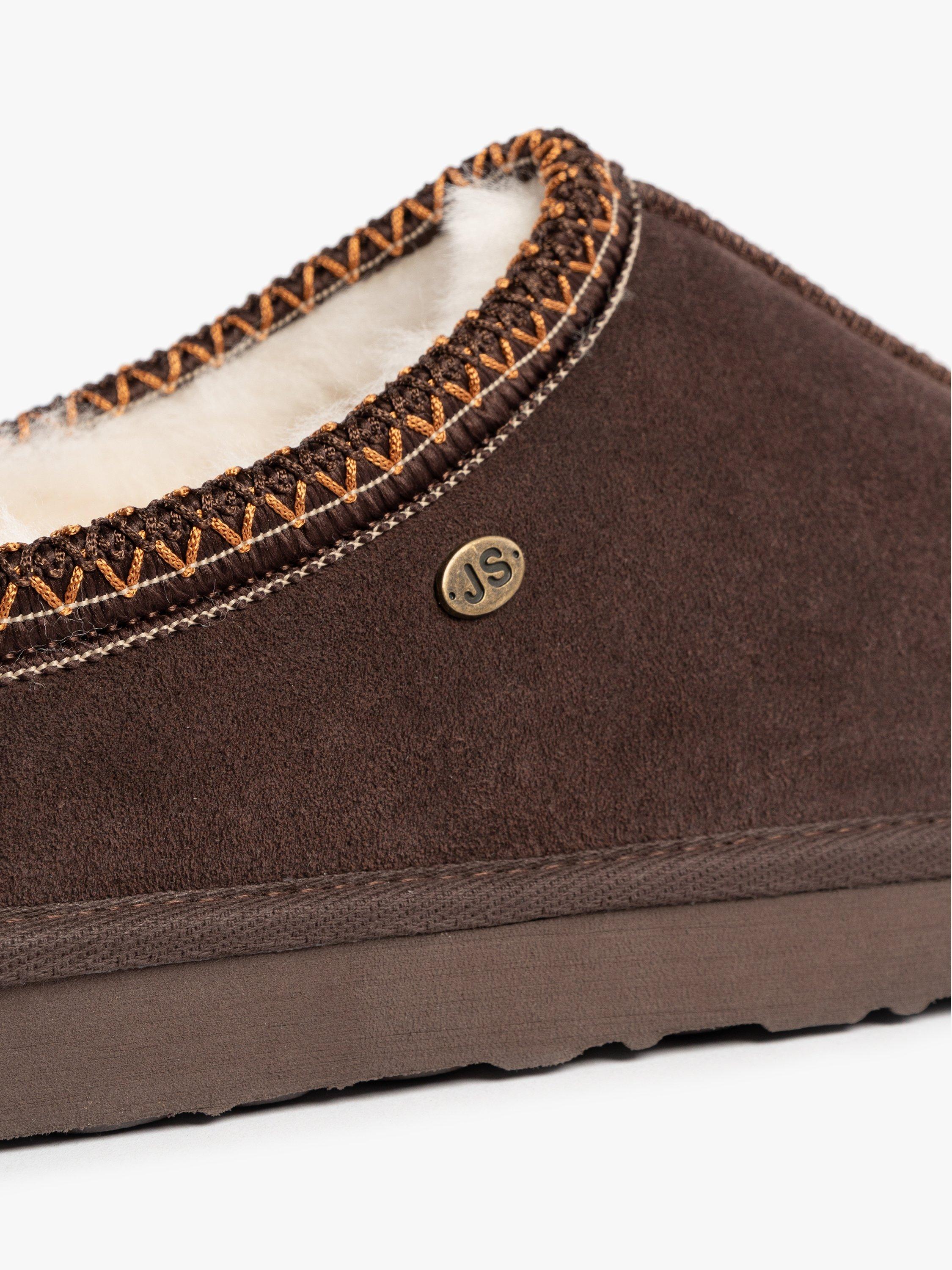 Product image 8 of 8, which shows Just Sheepskin Miles Sheepskin Chunky Mule Slippers, Chocolate, 8