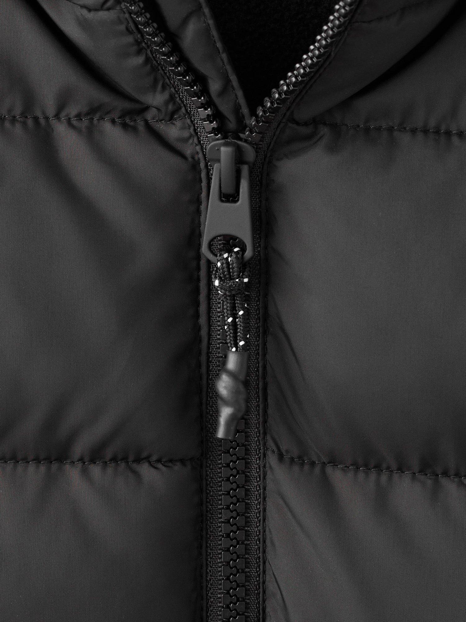 Product image 3 of 4, which shows Mango Kids' Aldol Hooded Puffer Jacket, Black, 12-18 months