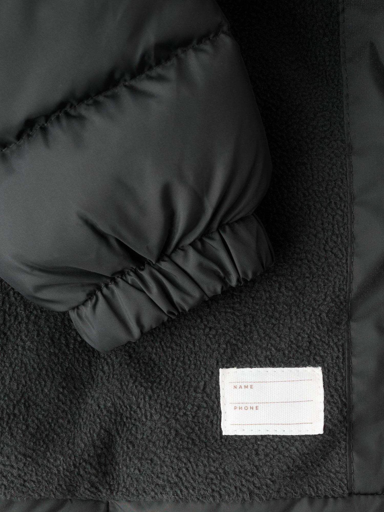 Product image 4 of 4, which shows Mango Kids' Aldol Hooded Puffer Jacket, Black, 12-18 months