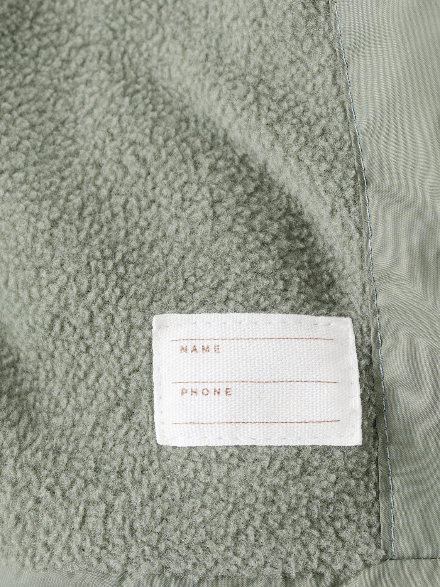 Product image 3 of 4, which shows Mango Kids' Aldol Hooded Puffer Jacket, Green, 9-12 months