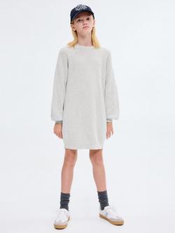 Mango Kids' Saski Dress, Pastel Grey, Pastel Grey
