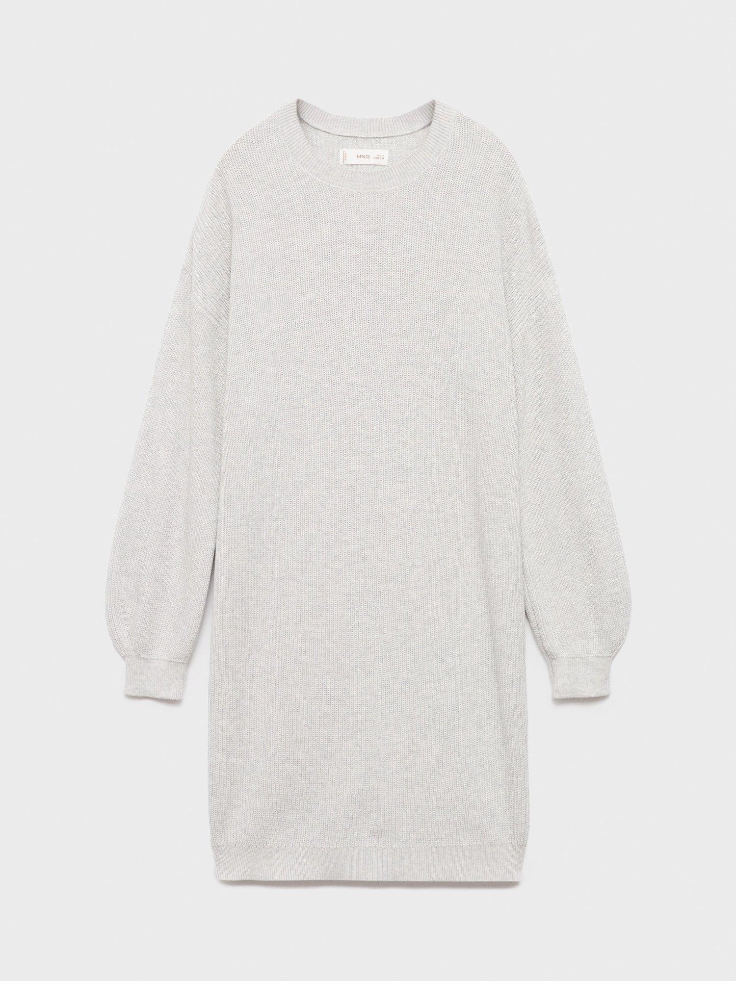 Product image 2 of 6, which shows Mango Kids' Saski Dress, Pastel Grey, 5-6 years