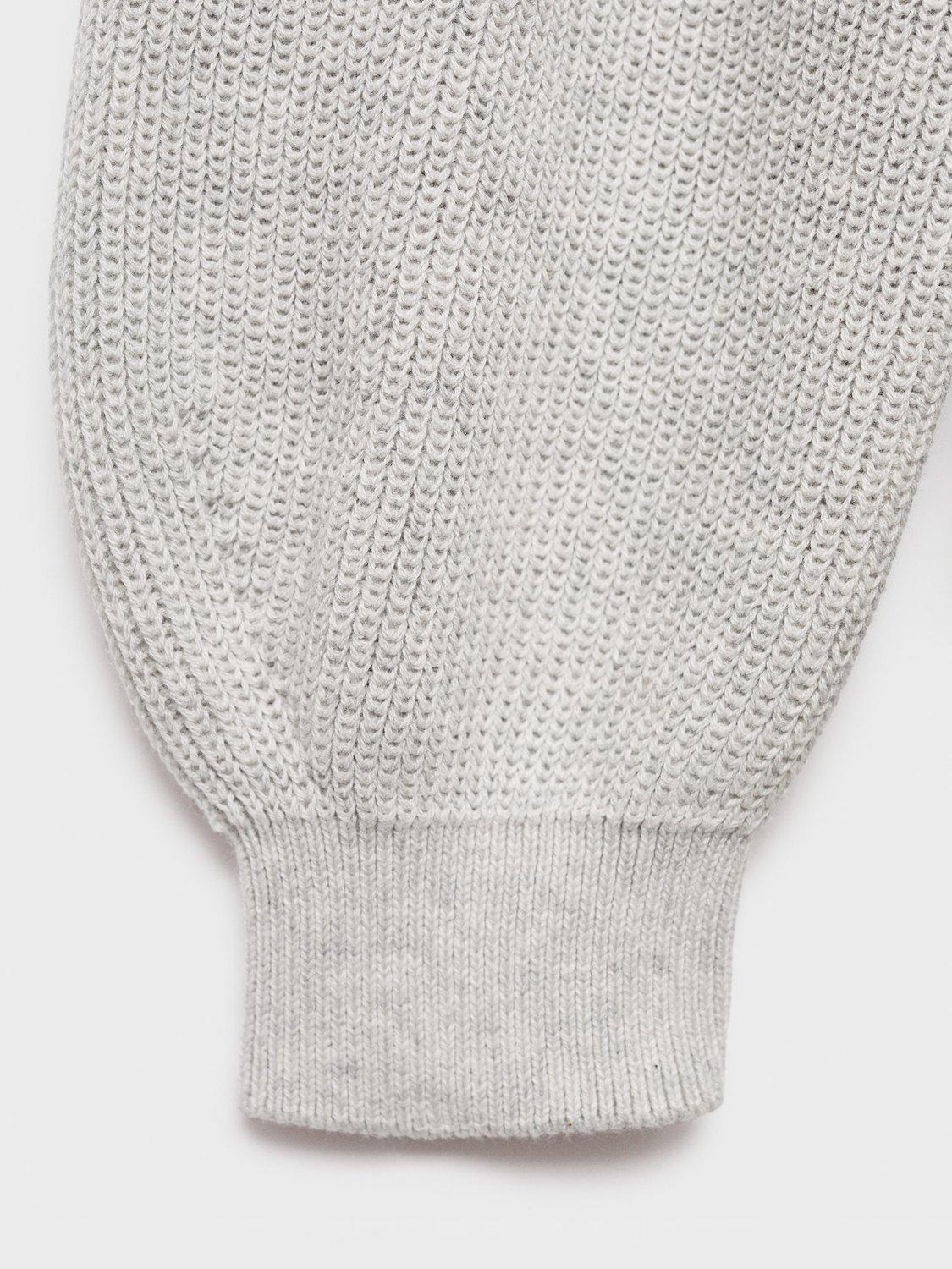 Product image 4 of 6, which shows Mango Kids' Saski Dress, Pastel Grey, 5-6 years