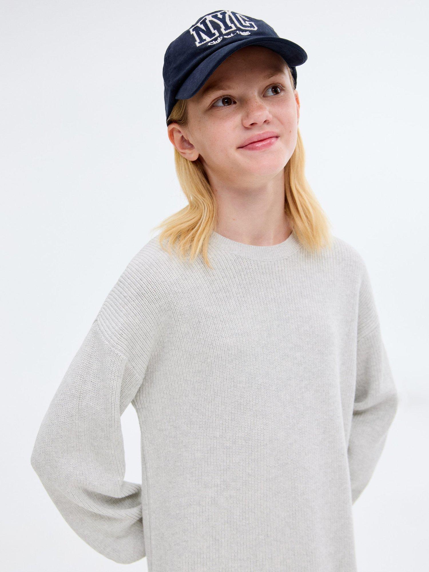 Product image 5 of 6, which shows Mango Kids' Saski Dress, Pastel Grey, 5-6 years