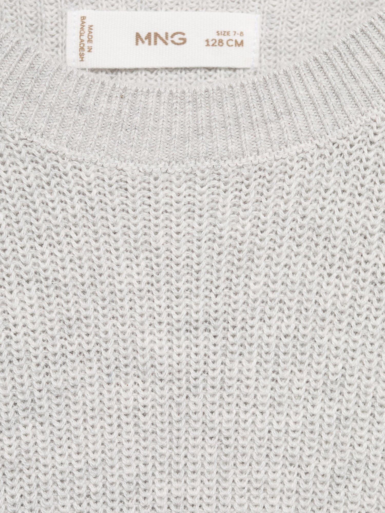 Product image 6 of 6, which shows Mango Kids' Saski Dress, Pastel Grey, 5-6 years