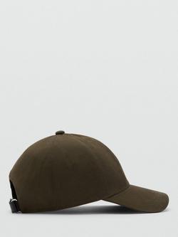 Mango Gorra Fabric Cap, Khaki