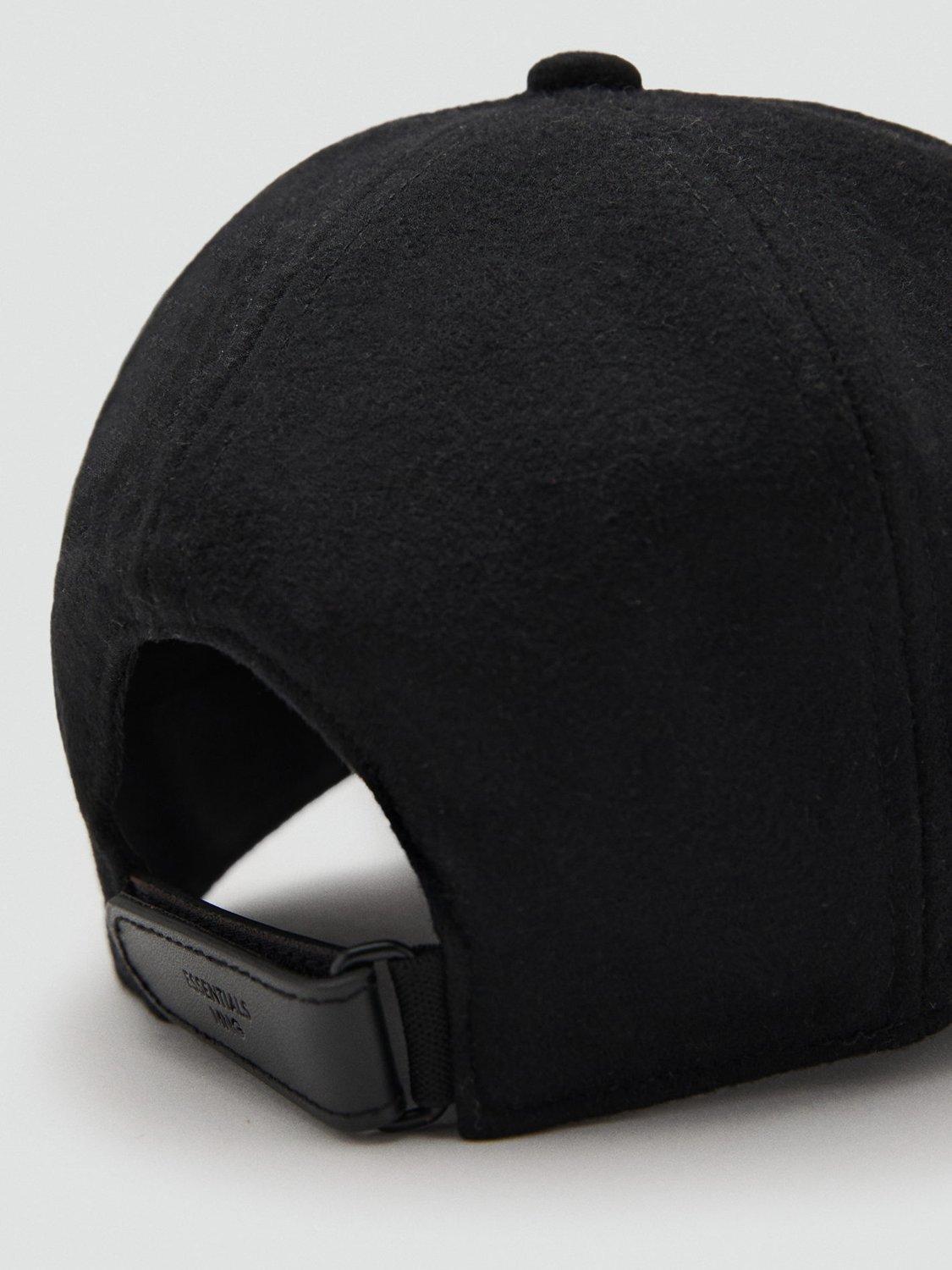 Product image 3 of 4, which shows Mango Wool Blend Baseball Cap, Black, One Size