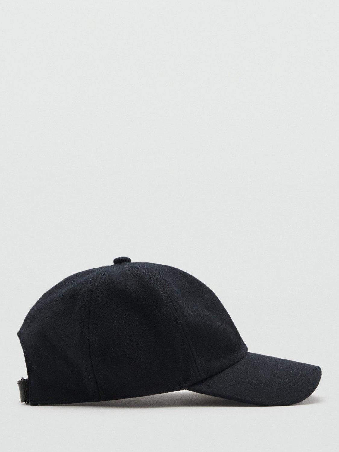 Product image 1 of 4, which shows Mango Wool Blend Baseball Cap, Navy, One Size