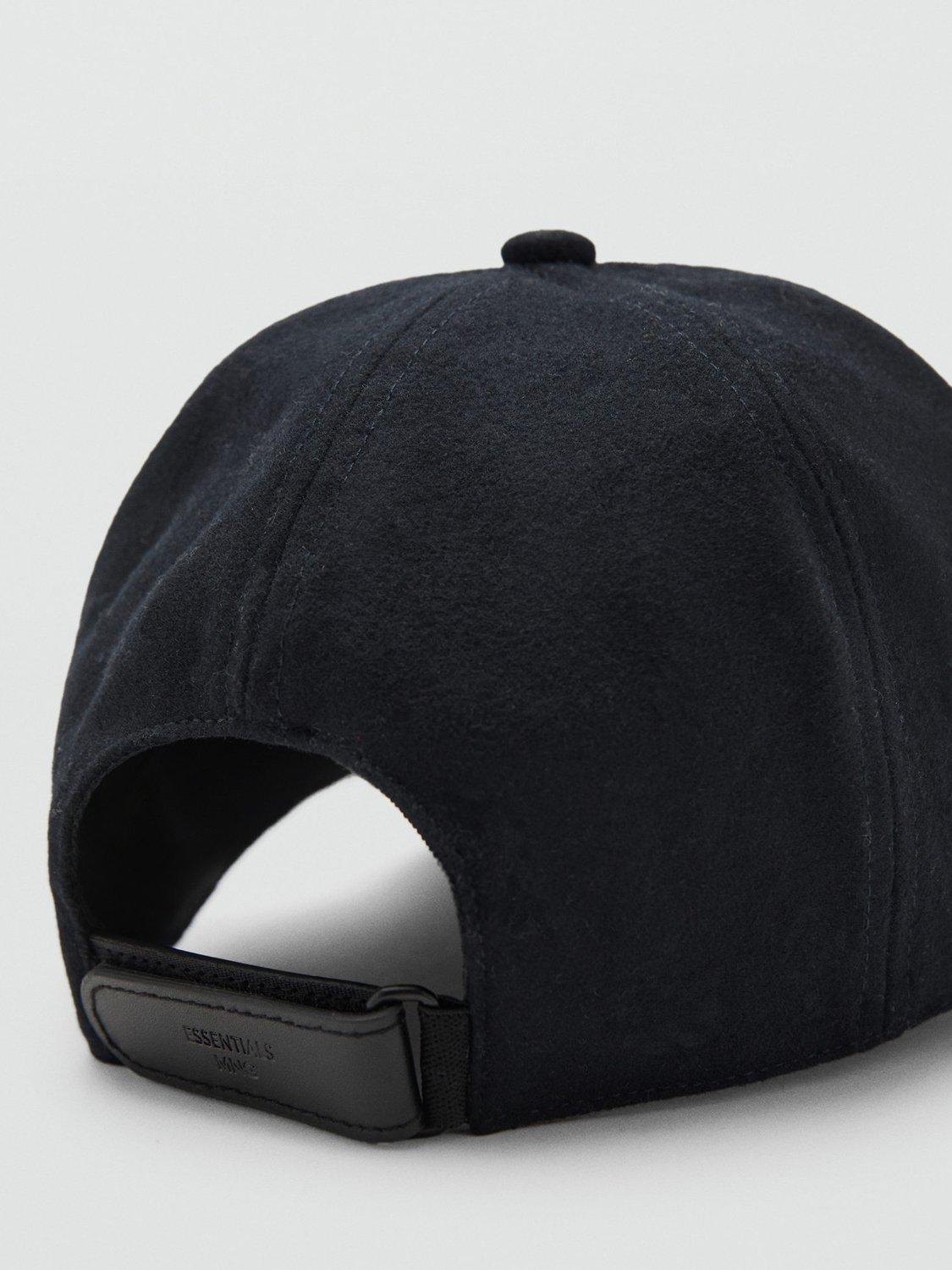 Product image 3 of 4, which shows Mango Wool Blend Baseball Cap, Navy, One Size