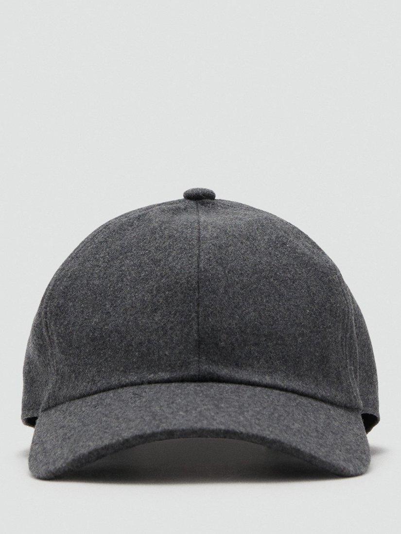 Product image 2 of 4, which shows Mango Gorra Wool Cap, Grey, One Size