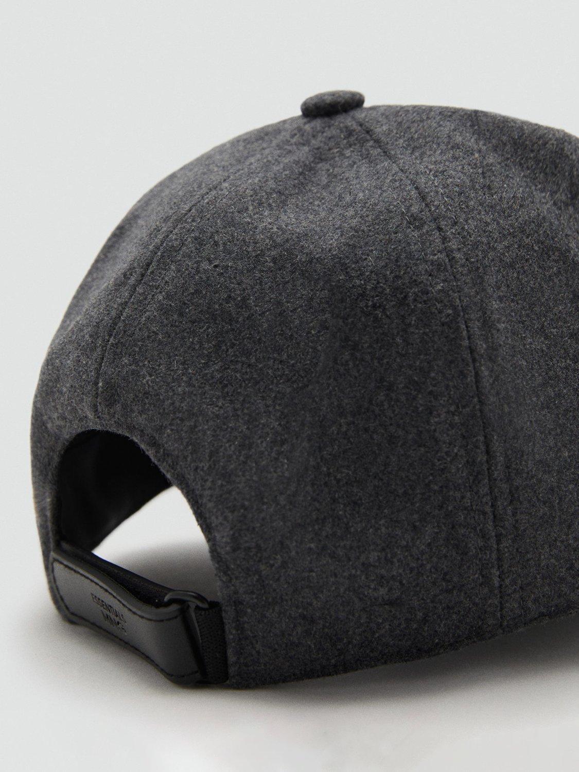 Product image 3 of 4, which shows Mango Gorra Wool Cap, Grey, One Size