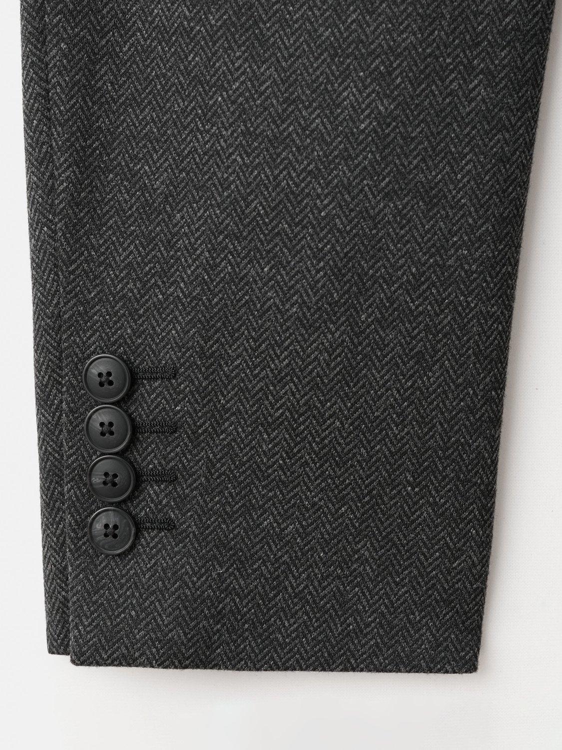 Product image 5 of 8, which shows Mango Aneto Slim Fit Micro Houndstooth Blazer, Grey, 36