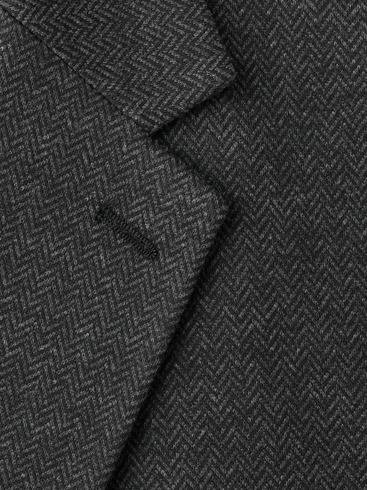 Product image 8 of 8, which shows Mango Aneto Slim Fit Micro Houndstooth Blazer, Grey, 36