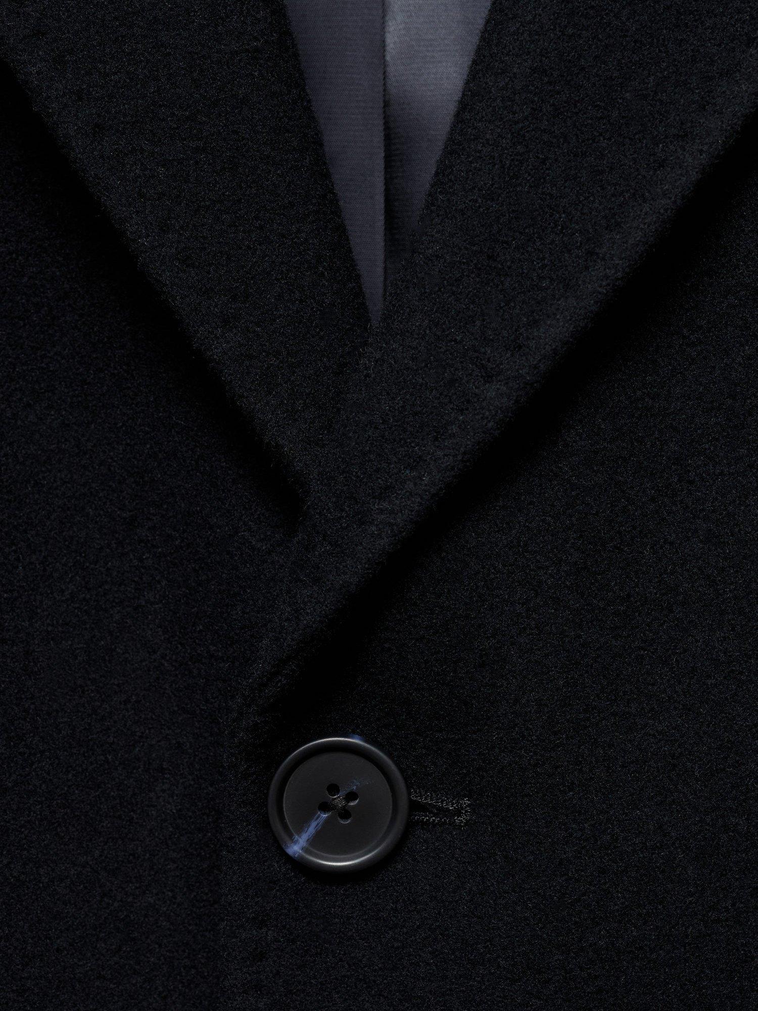 Product image 8 of 8, which shows Mango Arizona Wool Blend Overcoat, Navy, XL