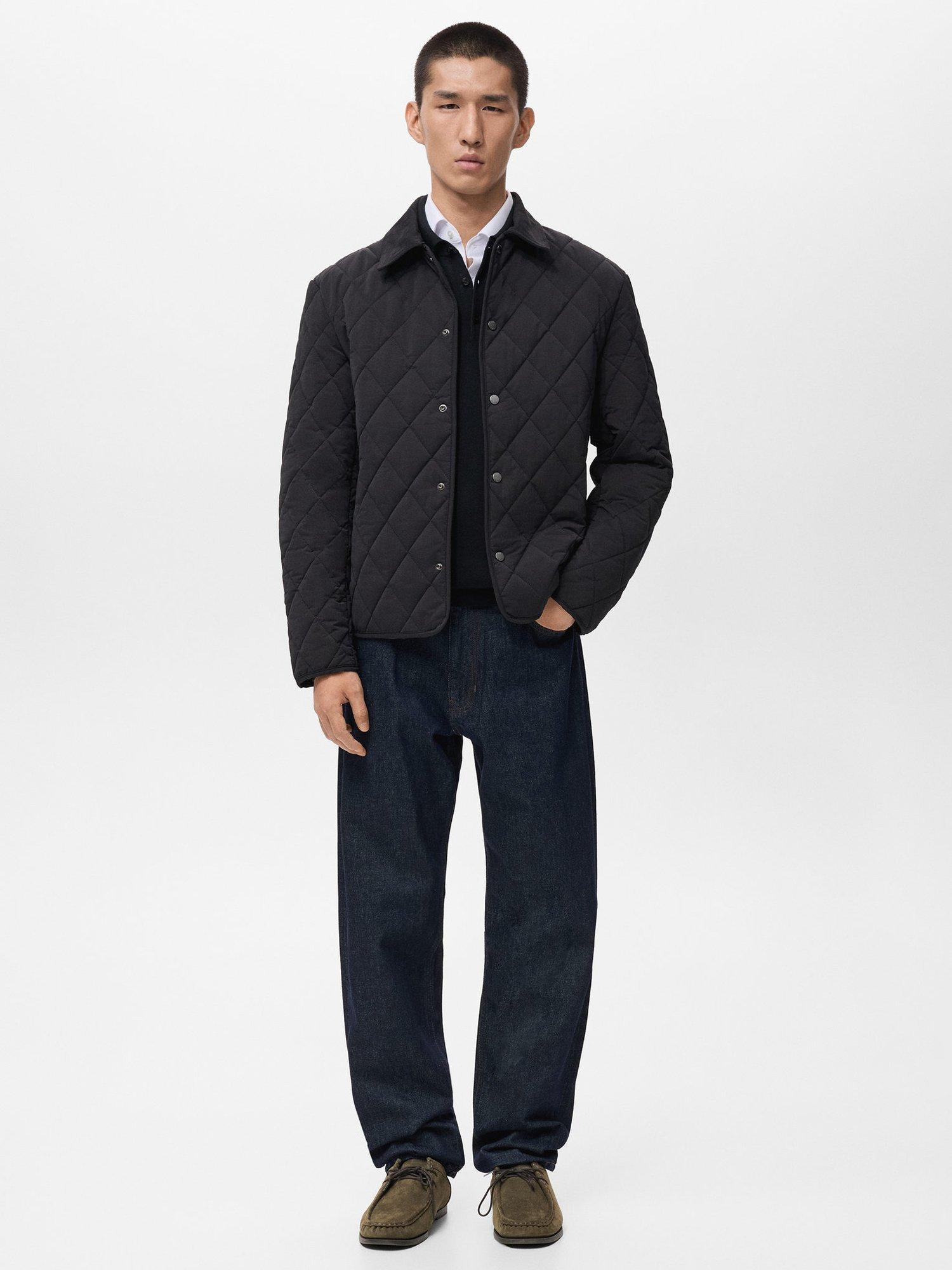 Product image 2 of 9, which shows Mango Gabriel Water Repellent Quilted Jacket, Black, S