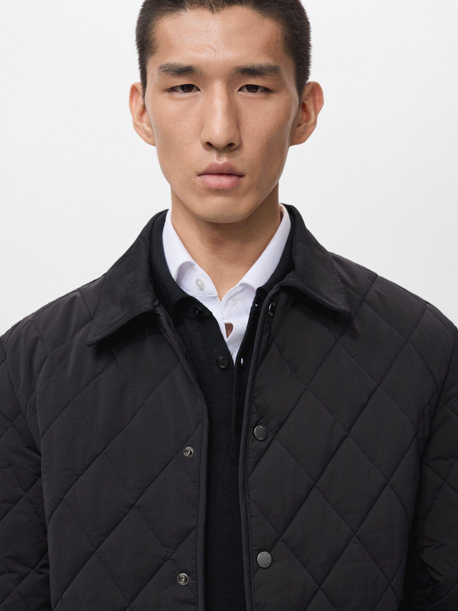 Product image 6 of 9, which shows Mango Gabriel Water Repellent Quilted Jacket, Black, S