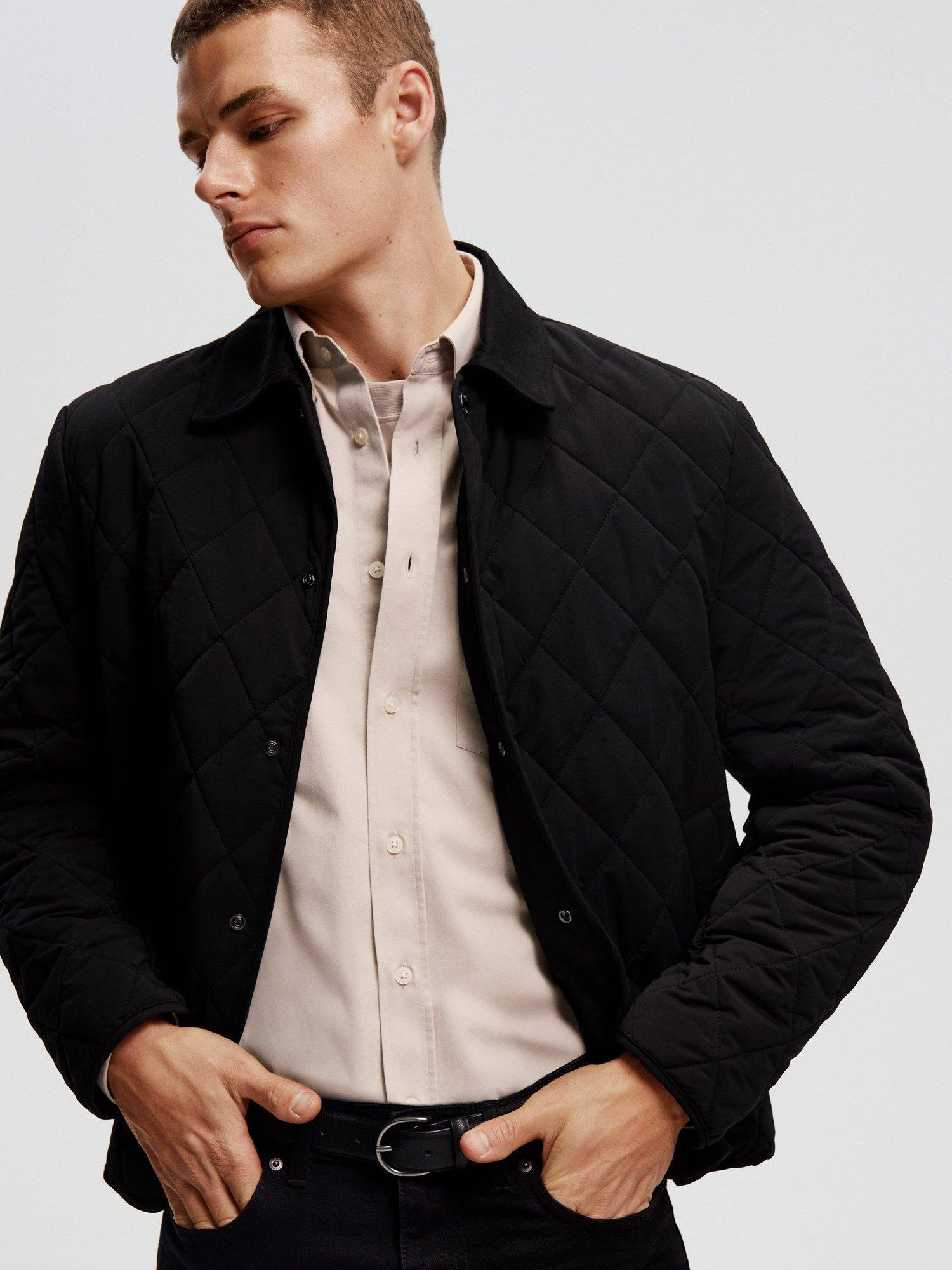 Product image 8 of 9, which shows Mango Gabriel Water Repellent Quilted Jacket, Black, S