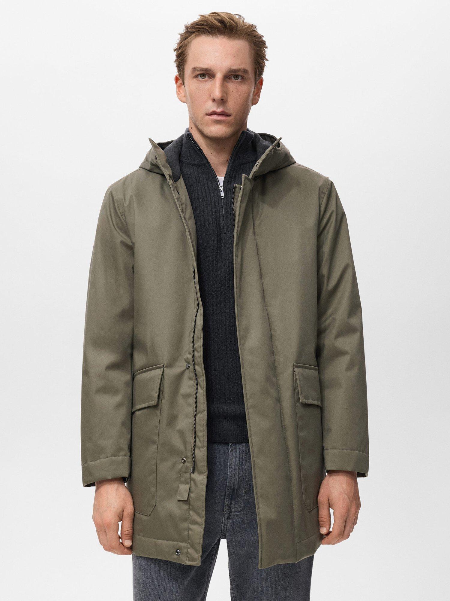Mango Learo Parka Jacket, Brown