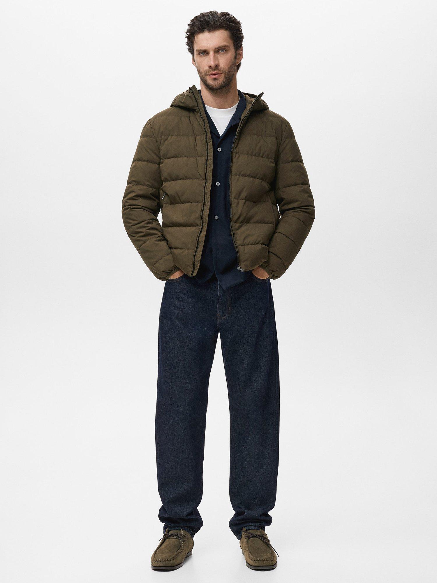 Product image 2 of 8, which shows Mango Mirlo Quilted Jacket, Dark Green, L