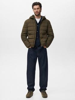Mango Mirlo Quilted Jacket - view 2, Dark Green