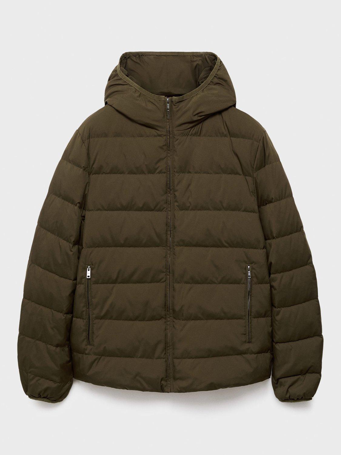 Product image 3 of 8, which shows Mango Mirlo Quilted Jacket, Dark Green, L