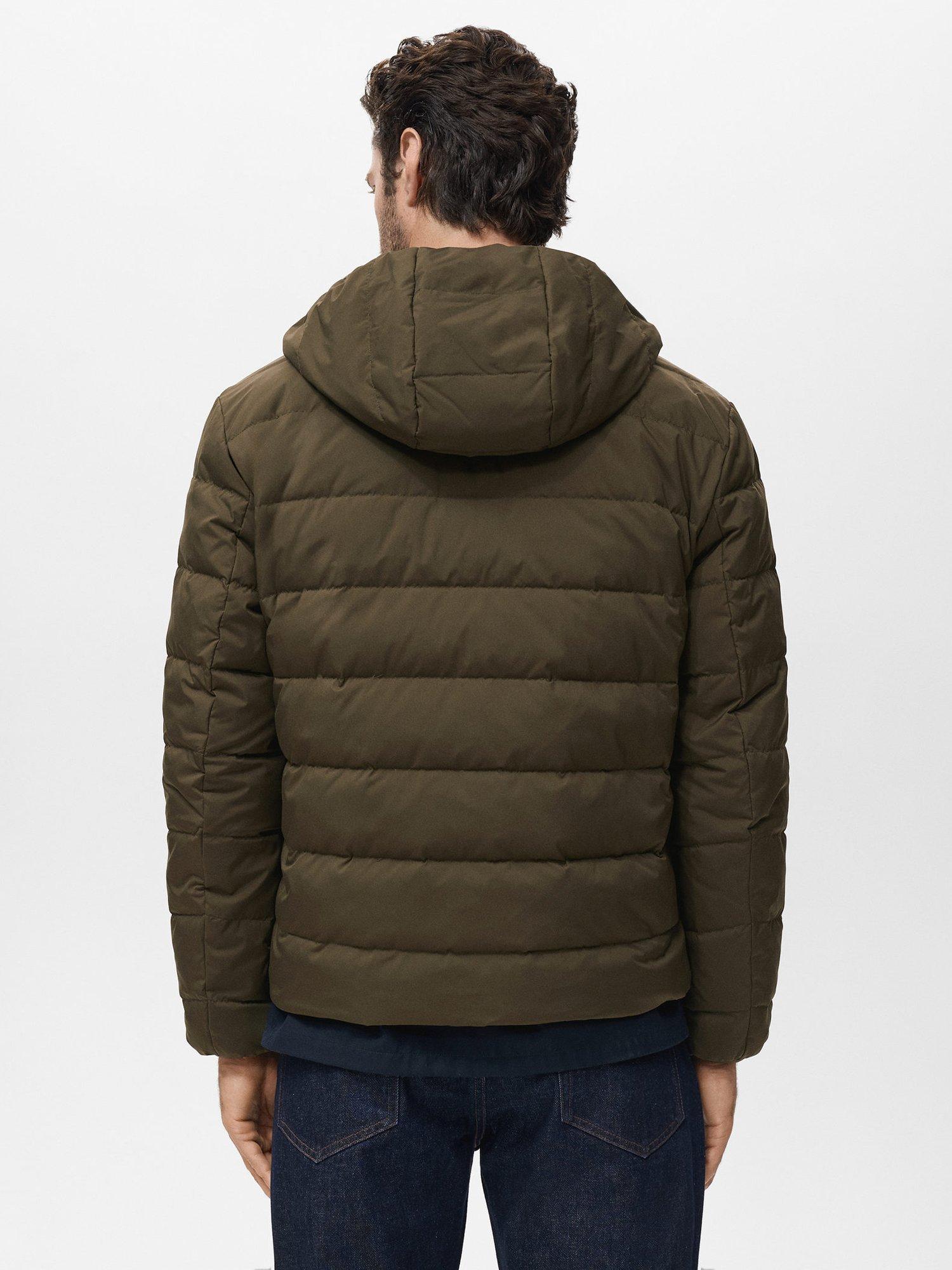 Product image 4 of 8, which shows Mango Mirlo Quilted Jacket, Dark Green, L