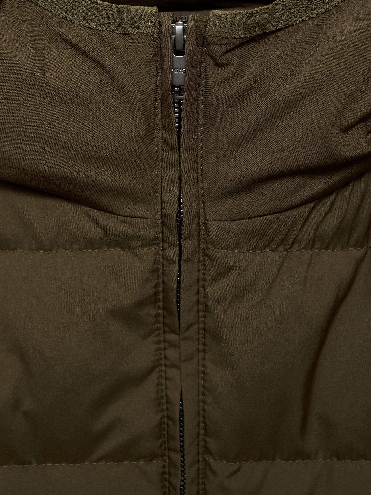 Product image 8 of 8, which shows Mango Mirlo Quilted Jacket, Dark Green, L