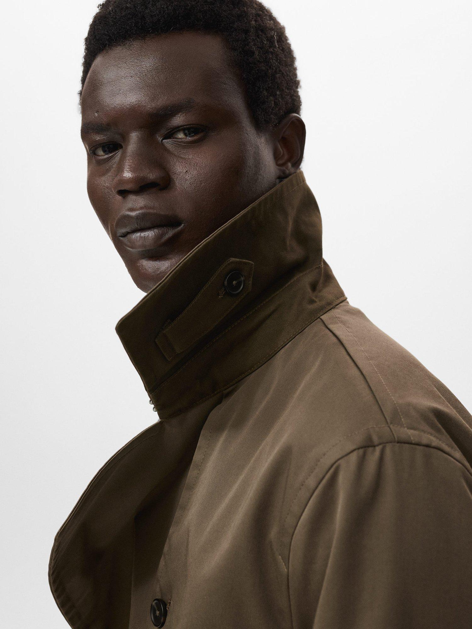 Product image 6 of 8, which shows Mango Tango Cotton Blend Trench Coat, Dark Green, M