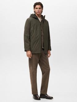 Mango Tervalo Parka Jacket, Dark Green - view 2, Dark Green