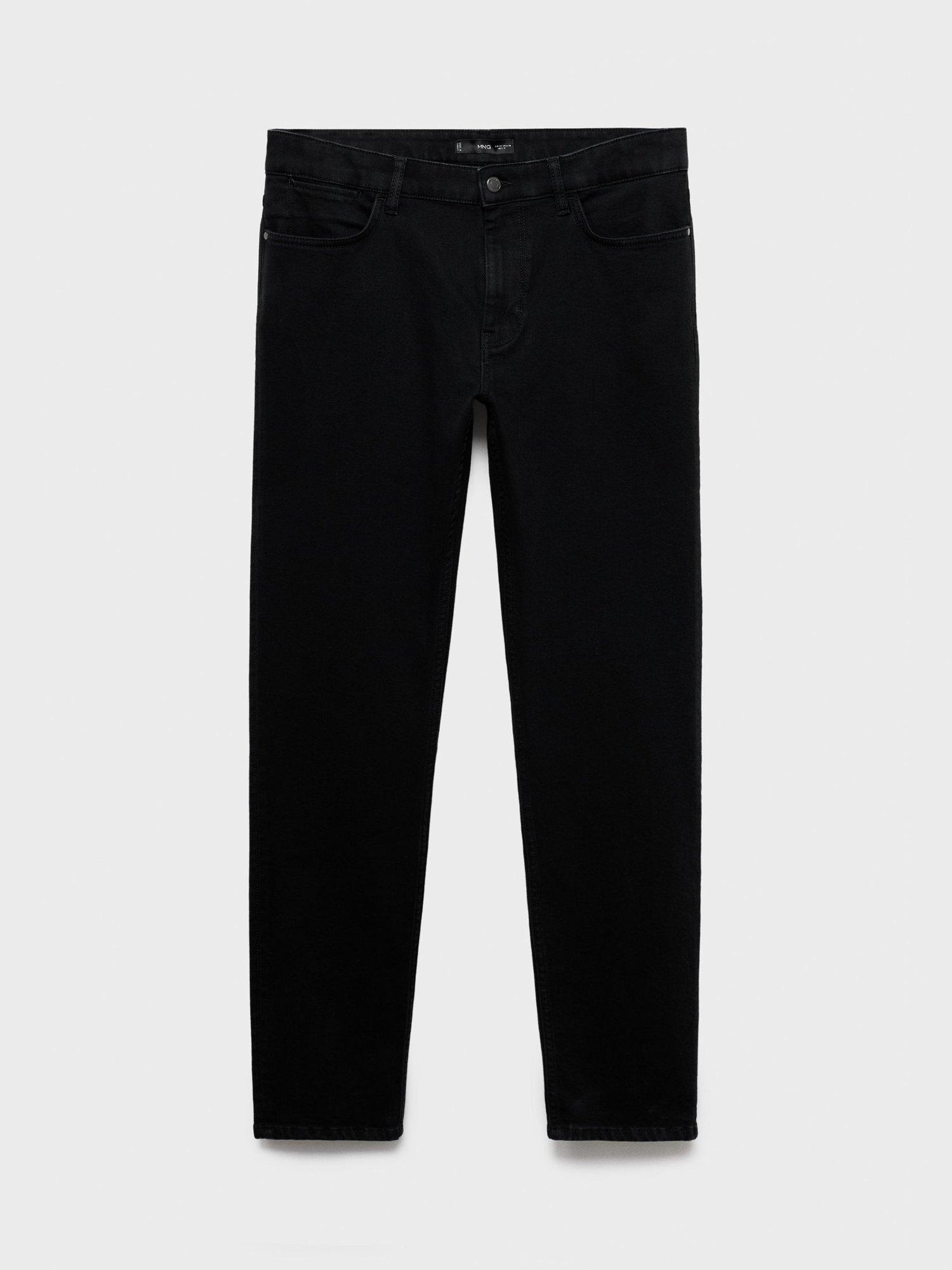 Product image 3 of 7, which shows Mango Patrick Cotton Blend Slim Fit Jeans, Black, 32