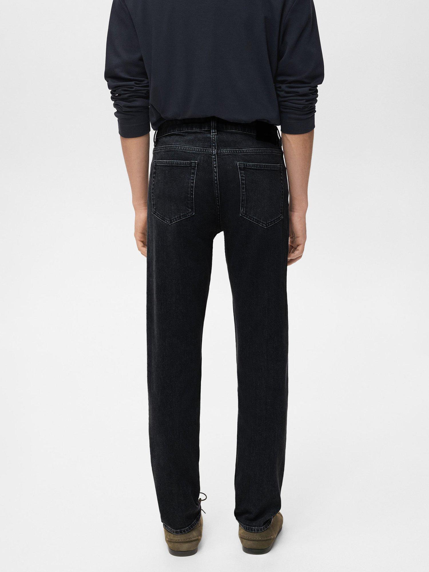 Product image 4 of 7, which shows Mango Patrick Cotton Blend Slim Fit Jeans, Black, 32