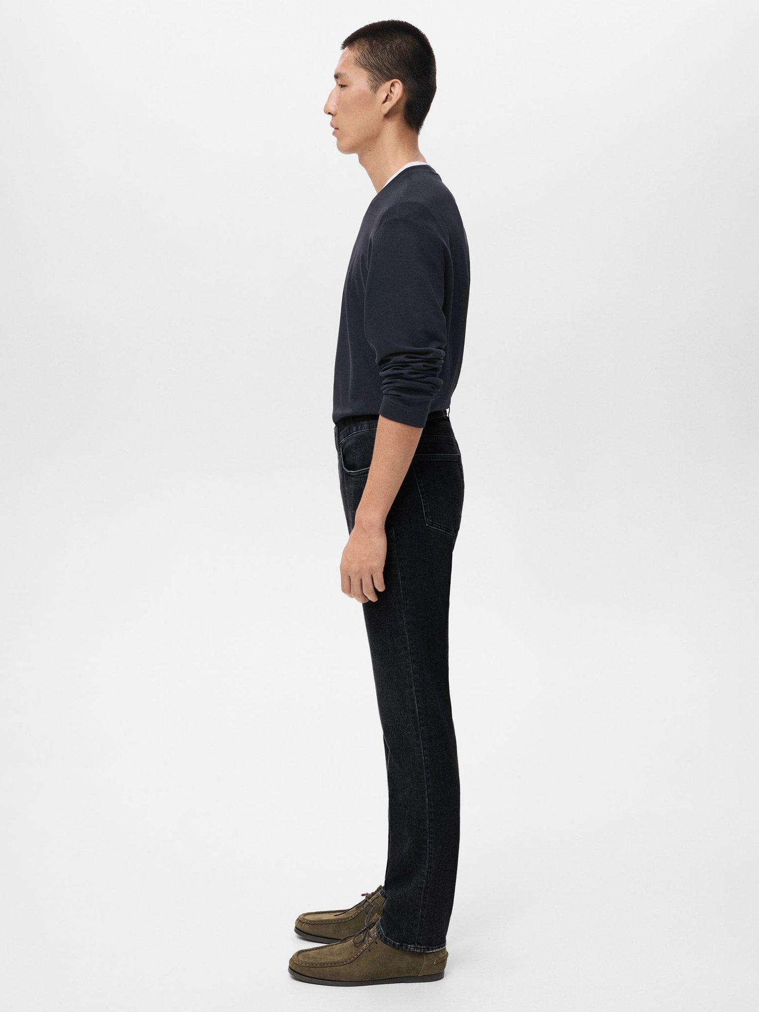 Product image 6 of 7, which shows Mango Patrick Cotton Blend Slim Fit Jeans, Black, 32