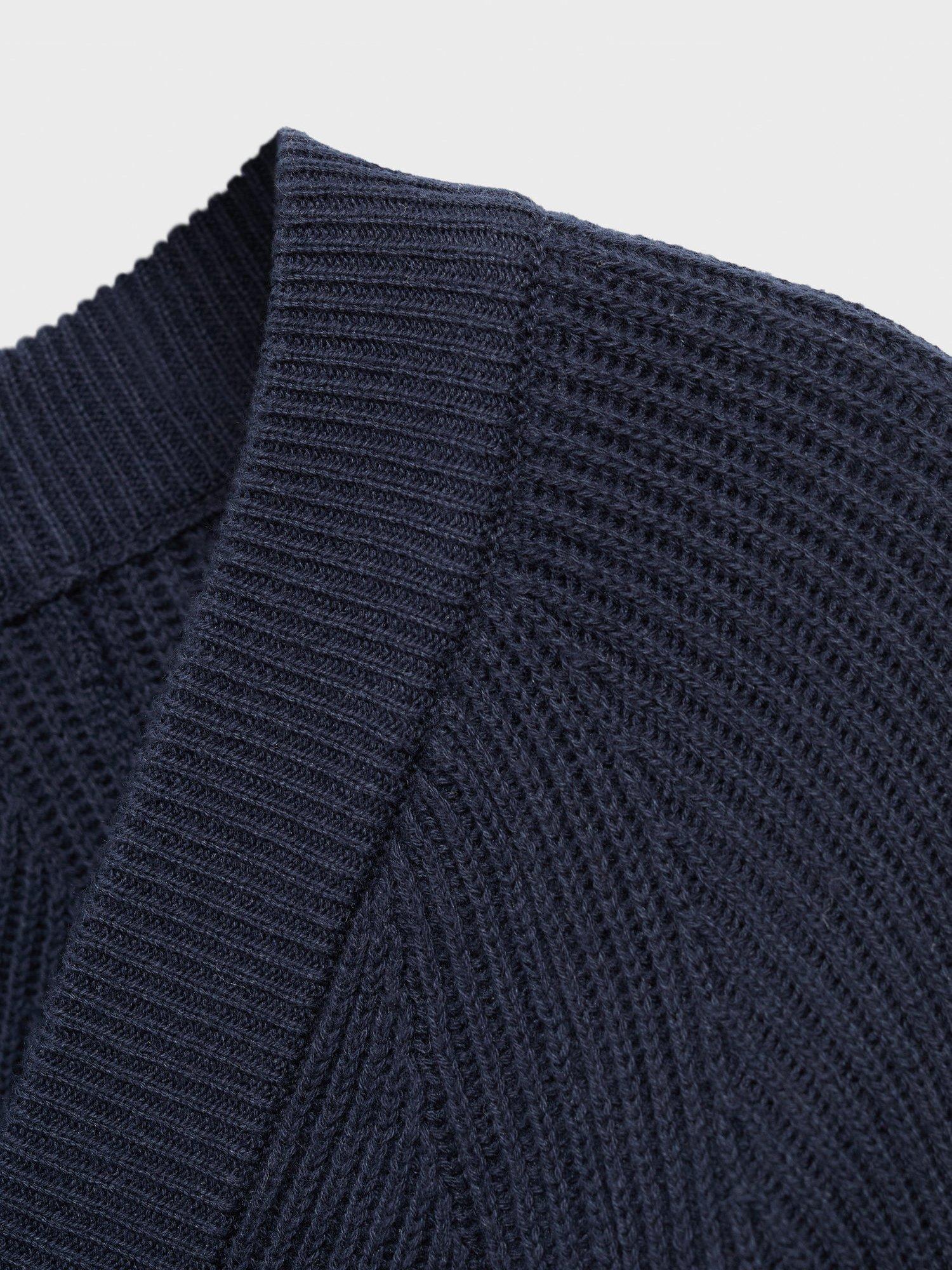 Product image 5 of 8, which shows Mango Hodei Cotton Blend Cardigan, Navy, S