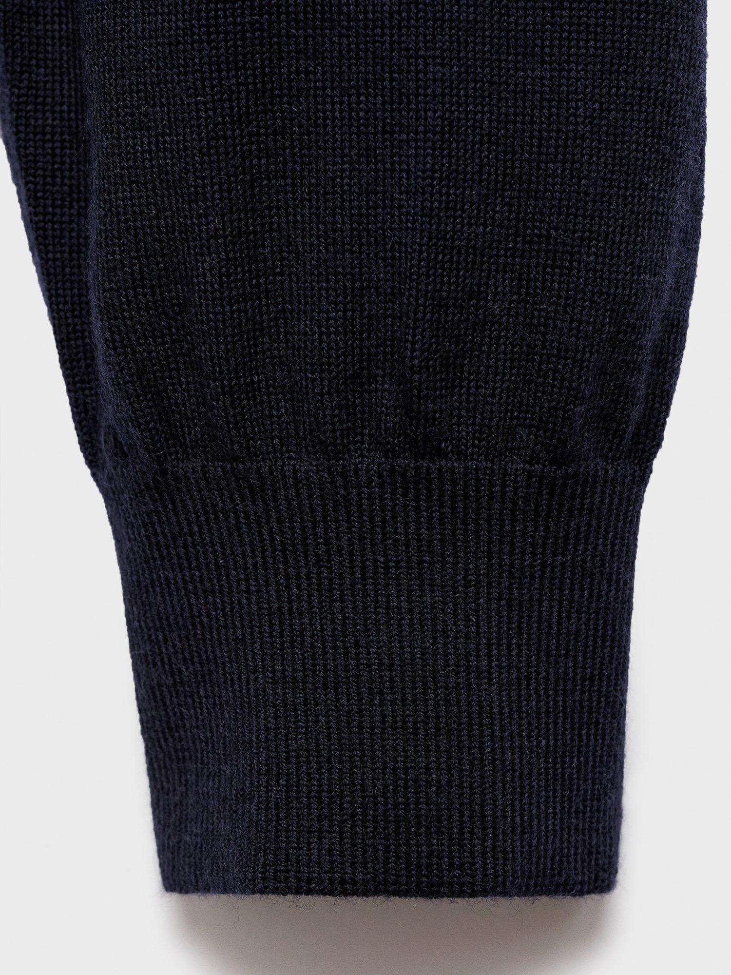 Product image 5 of 8, which shows Mango Willyc Merino Wool V-Neck Cardigan, Navy, S