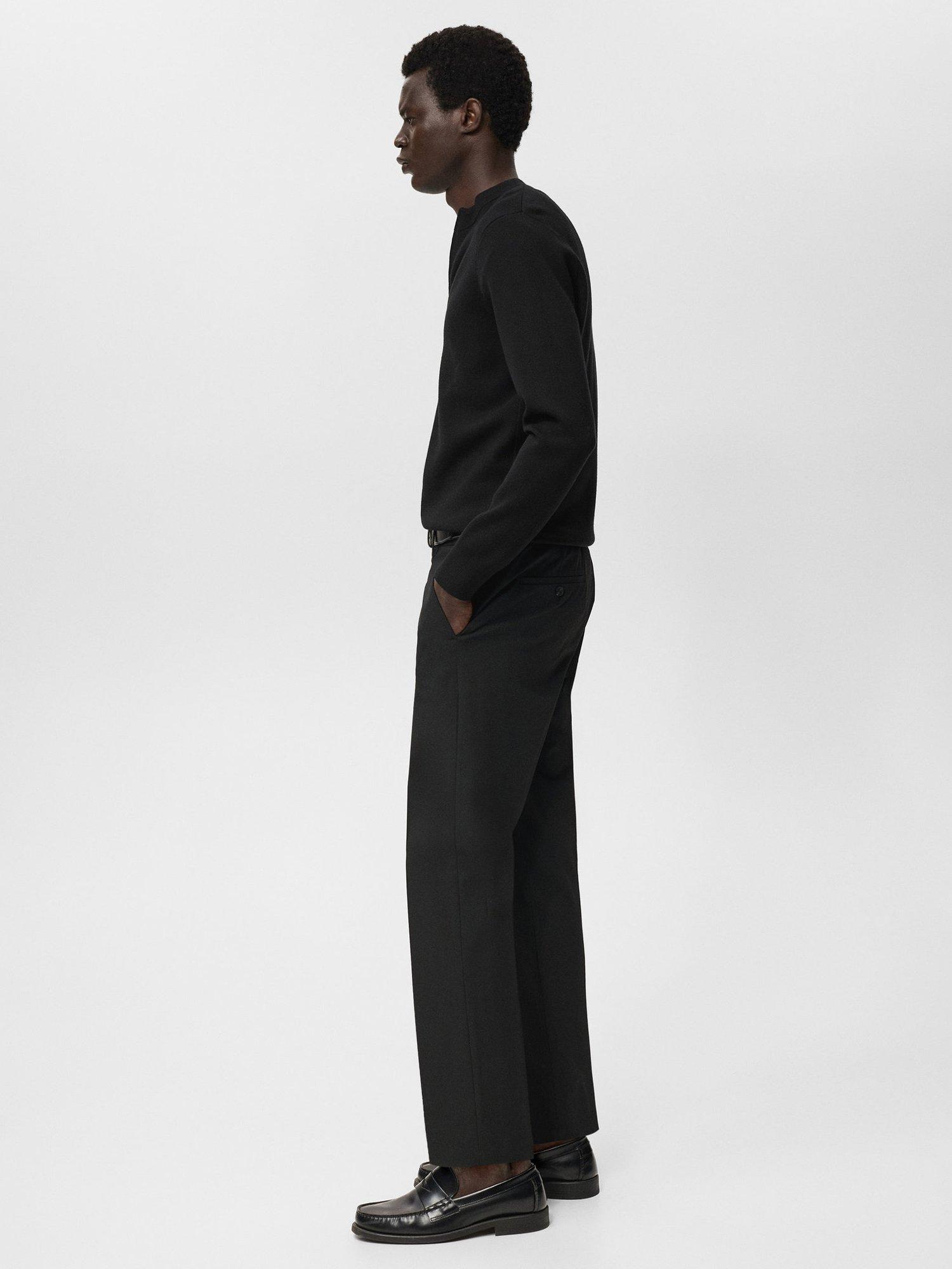 Product image 7 of 8, which shows Mango Luxusc Knitted Zip Cardigan, Black, M