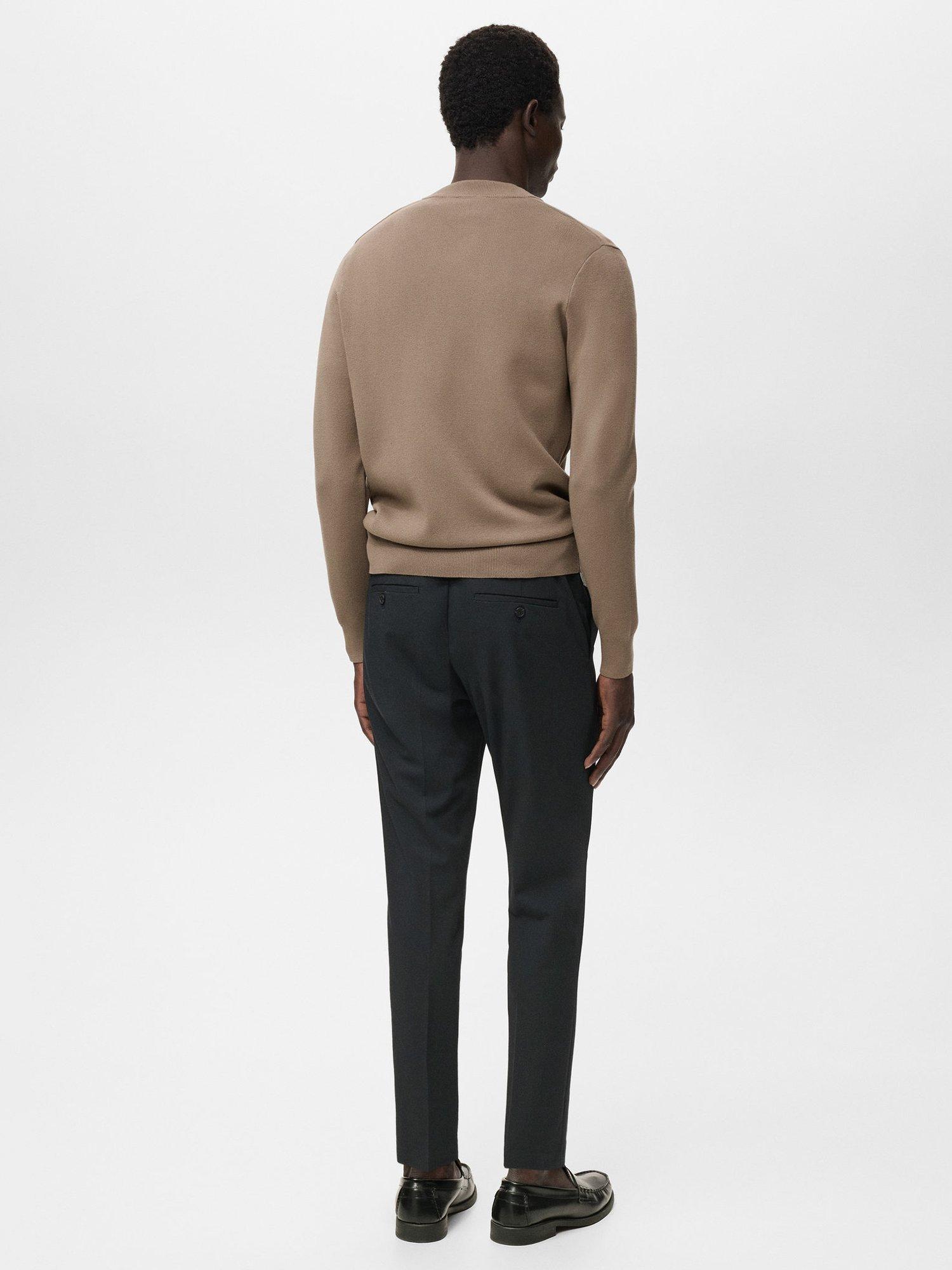 Product image 4 of 8, which shows Mango Luxusc Knitted Zip Cardigan, Medium Brown, M