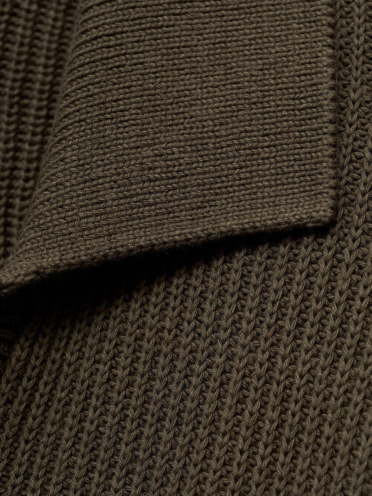 Product image 5 of 9, which shows Mango Madeiras Cotton Long Sleeve Polo Shirt, Dark Green, XXL