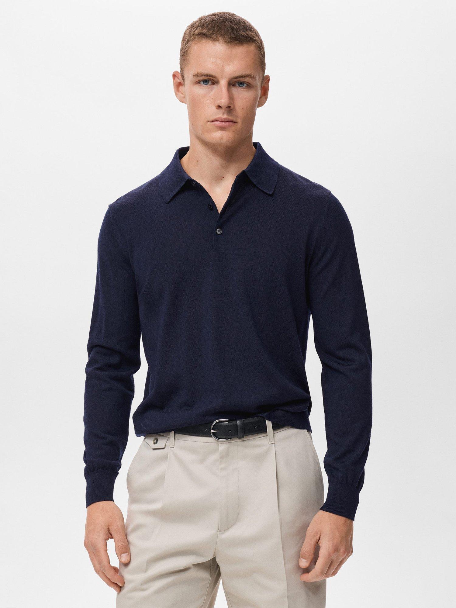 Mango Willy Wool Long Sleeve Polo Shirt
