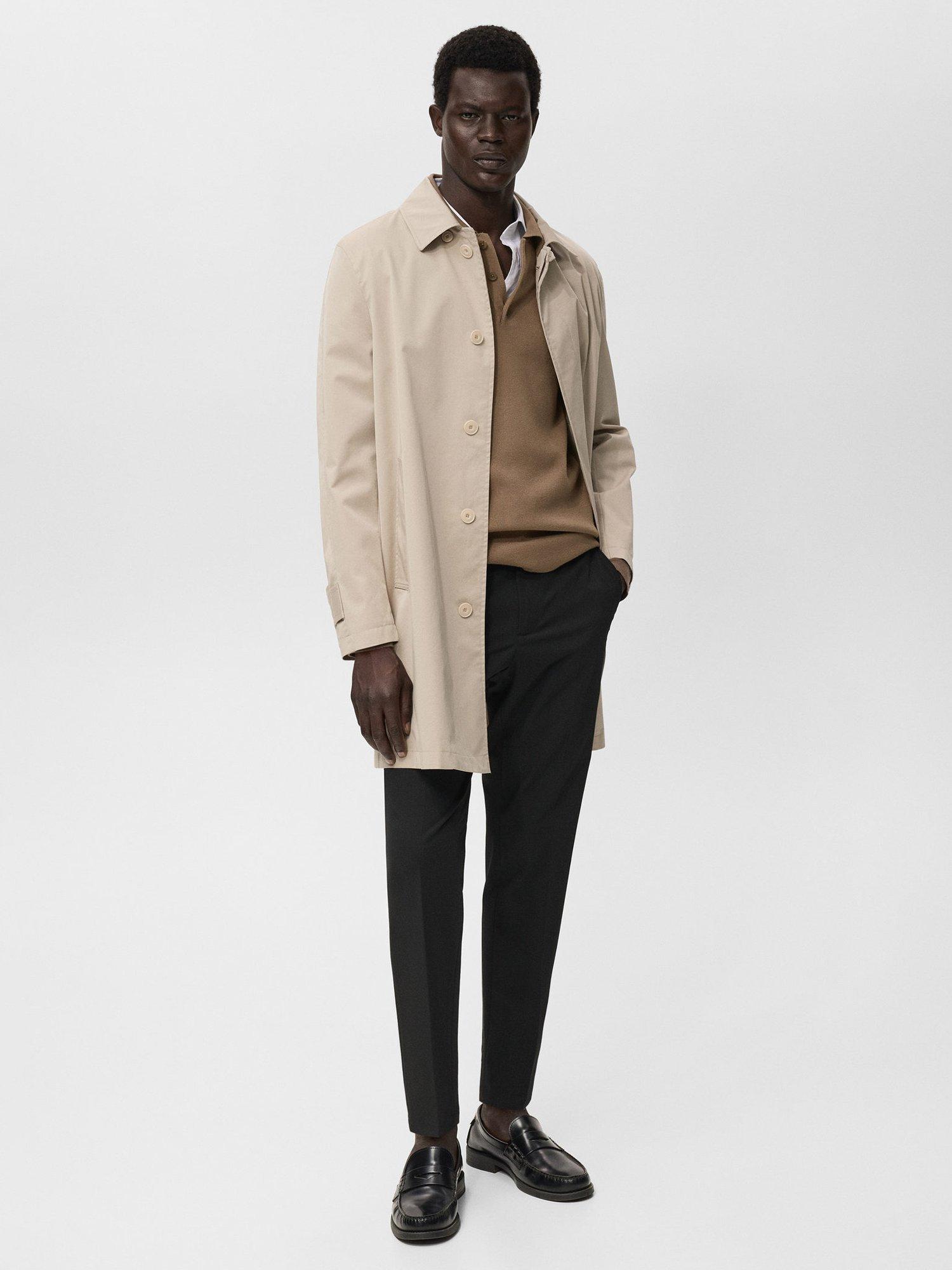 Product image 2 of 8, which shows Mango Luxus Long Sleeve Polo Shirt, Medium Brown, M