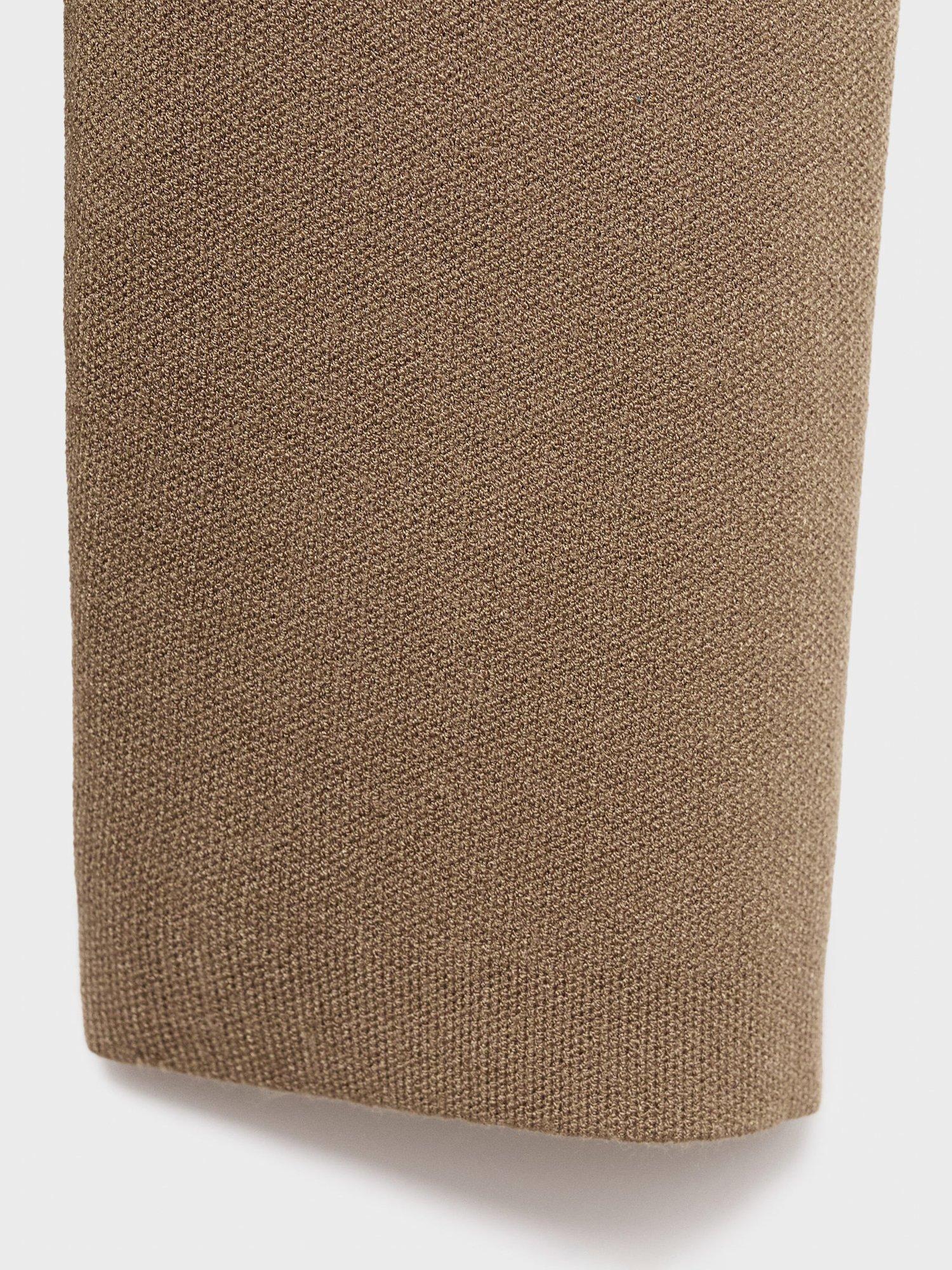 Product image 5 of 8, which shows Mango Luxus Long Sleeve Polo Shirt, Medium Brown, M