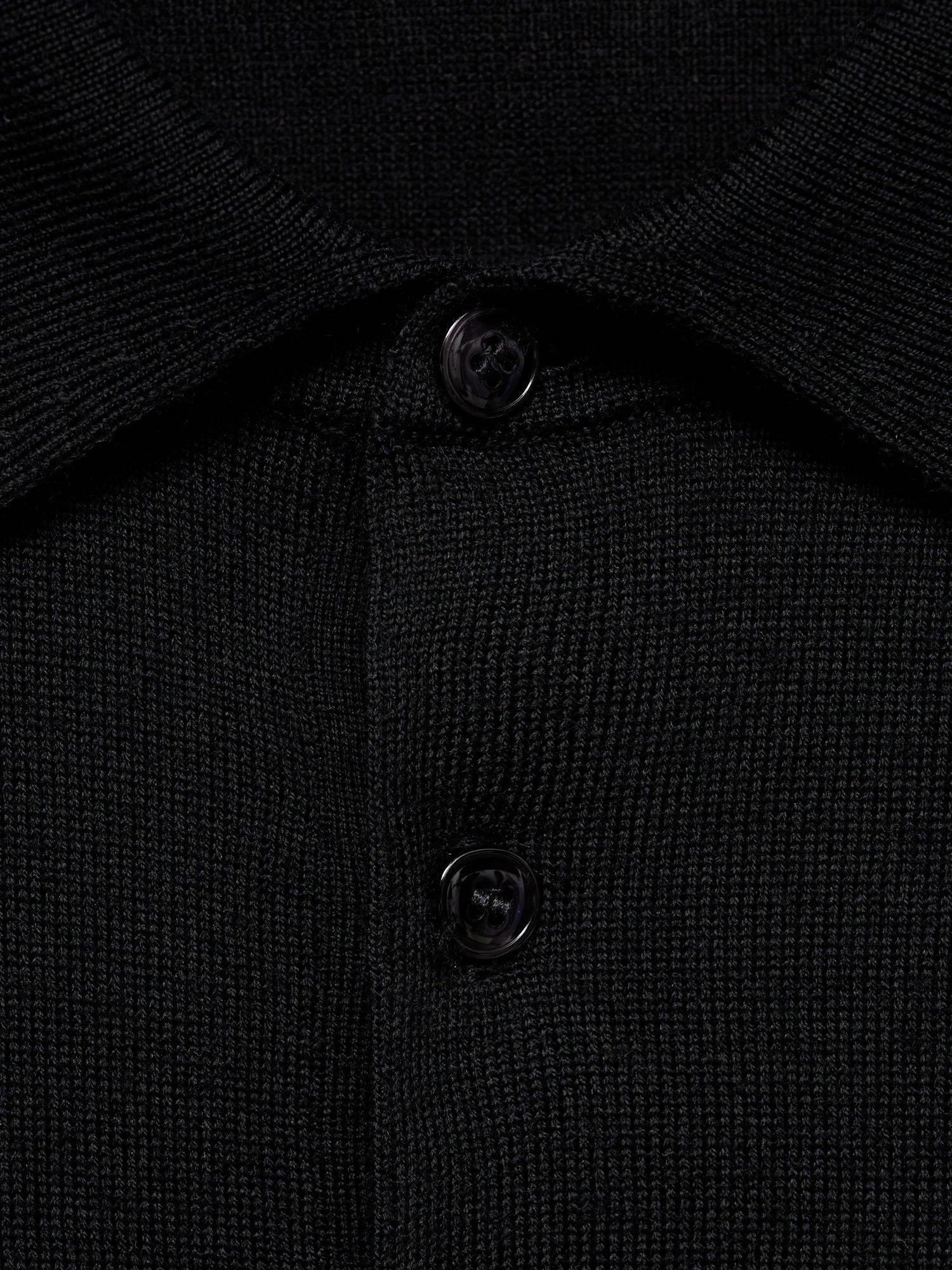 Product image 8 of 8, which shows Mango Willys Wool Regular Fit Long Sleeve Polo Shirt, Black, XL